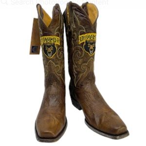 GAMEDAY BOOTS Baylor University Bears Embroidered Cowboy Boots NEW Size 11.5